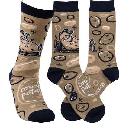 Couch Potato Crew Socks (Unisex)