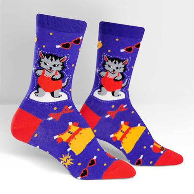 Dress Up Meow Crew Socks (Women’s)