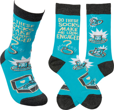 “Do These Socks Make Me Look Engaged?” Bride Crew Socks (Women’s)