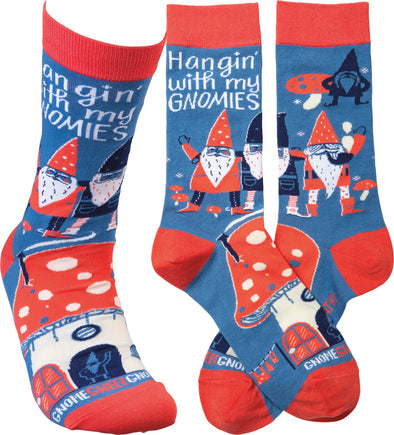 “Hangin’ with My Gnomies” Crew Socks (Unisex)