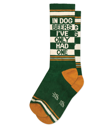 “In Dog Beers I’ve Only Had One” Ribbed Gym Socks (Unisex)