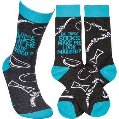 “Do These Socks Make Me Look Married?” Groom Crew Socks (Men’s)