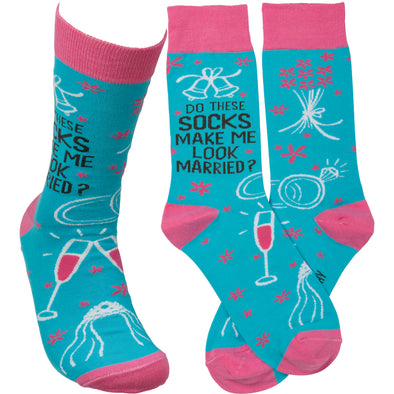 “Do These Socks Make Me Look Married?” Bride Crew Socks (Women’s)