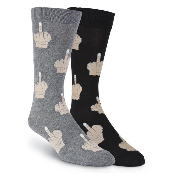 Middle Finger Crew Socks Charcoal Heather (Men’s)