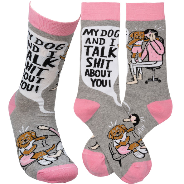 “My Dog and I Talk Shi# About You” Crew Socks (Women’s)