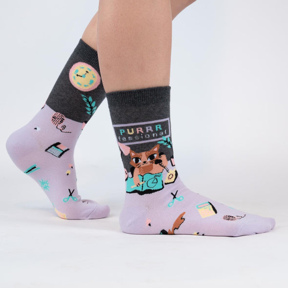 Purrrfessional Crew Socks (Women’s)