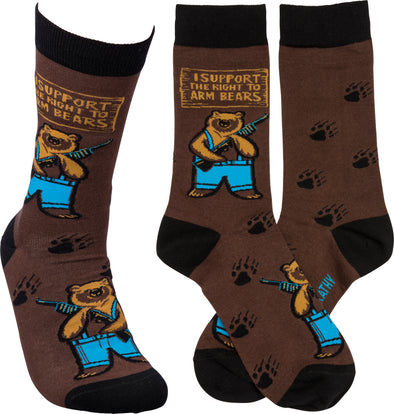 “I Support the Right to Arm Bears” Crew Socks (Unisex)