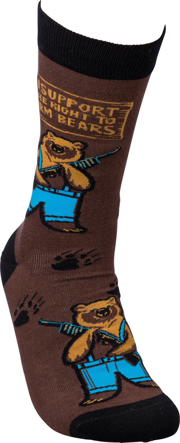 “I Support the Right to Arm Bears” Crew Socks (Unisex)