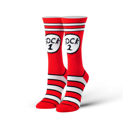 “Sock 1 & Sock 2” Crew Socks (Women’s)