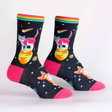 Space Cats Crew Socks (Women’s)