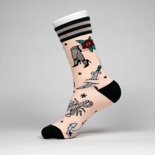 Tattooed Lady Crew Socks (Unisex)