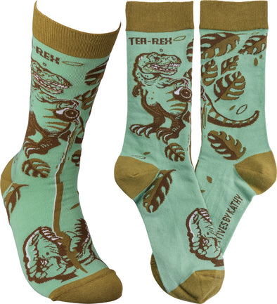 Tea-Rex Crew Socks (Unisex)